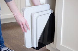 Keep chopping boards organized.