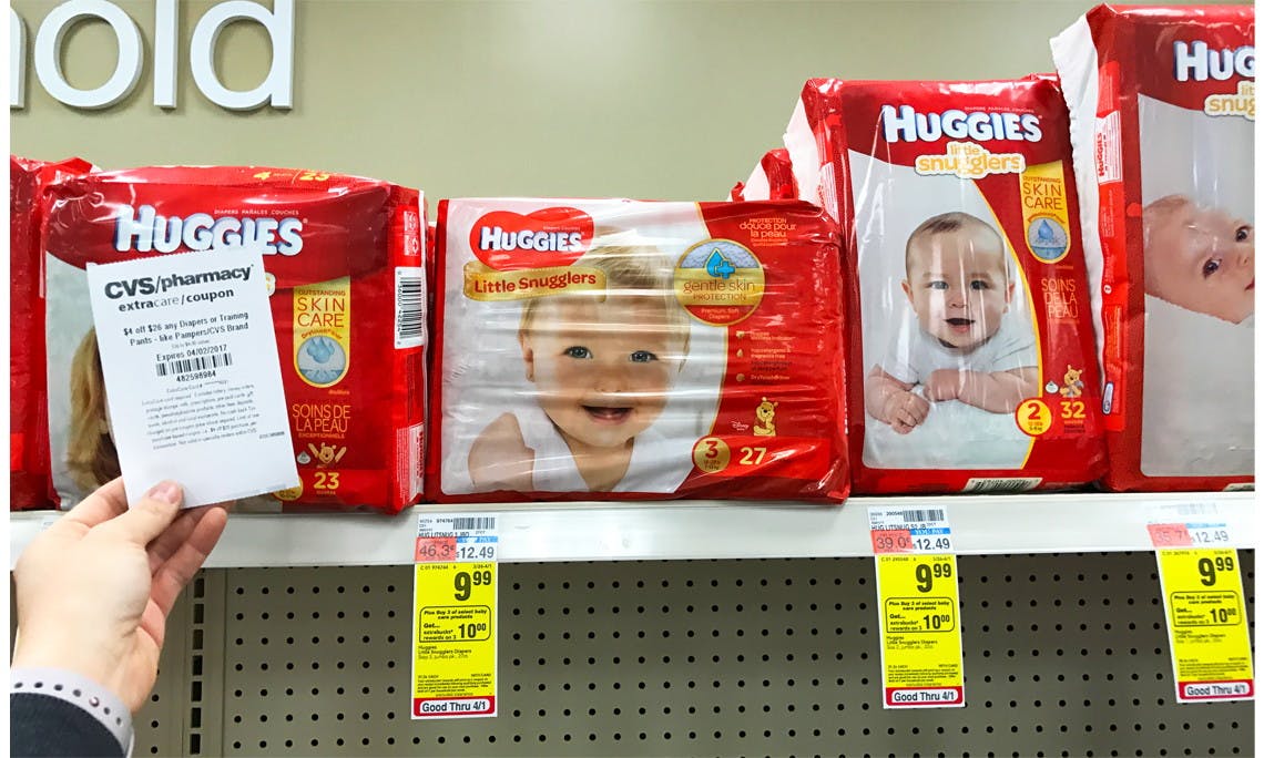 Stock Up! Huggies Diapers, Only 2.32 at CVS! The Krazy Coupon Lady