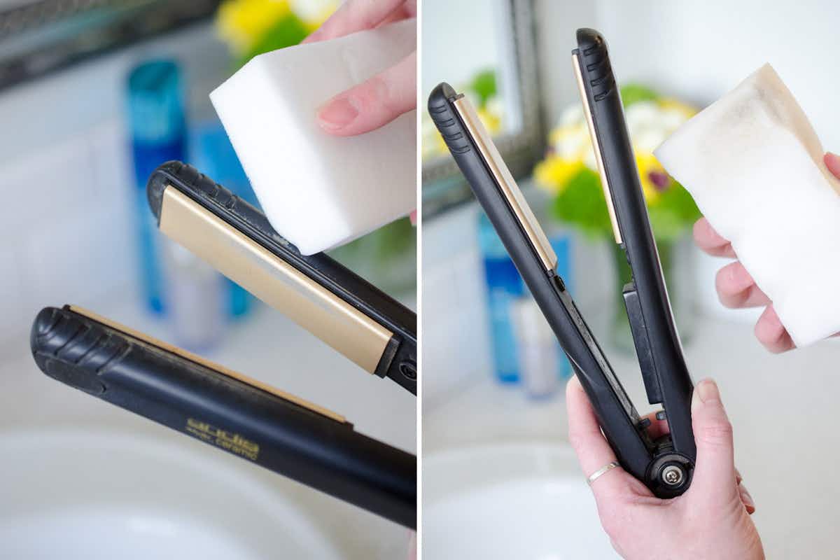 Clean the gunk off your flat iron.
