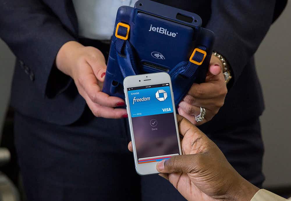 Use Apple Pay to make in-flight purchases.