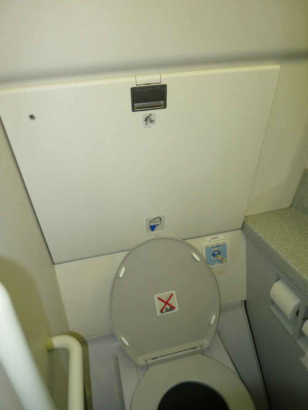 Every JetBlue plane has a changing table in their bathrooms.