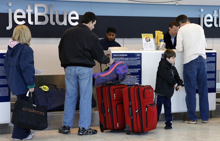 Pay for checked luggage when you book your flight and save $5.