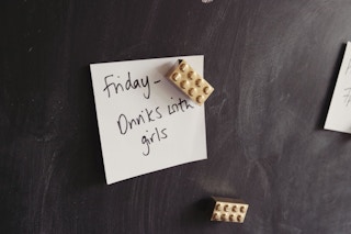 Stick them to your fridge or magnet board.