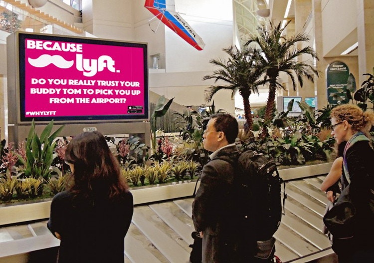 Use Lyft to take you to and from the airport and earn TrueBlue miles every time.