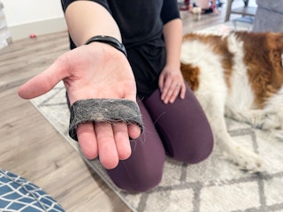 using velcro to clean pet hair