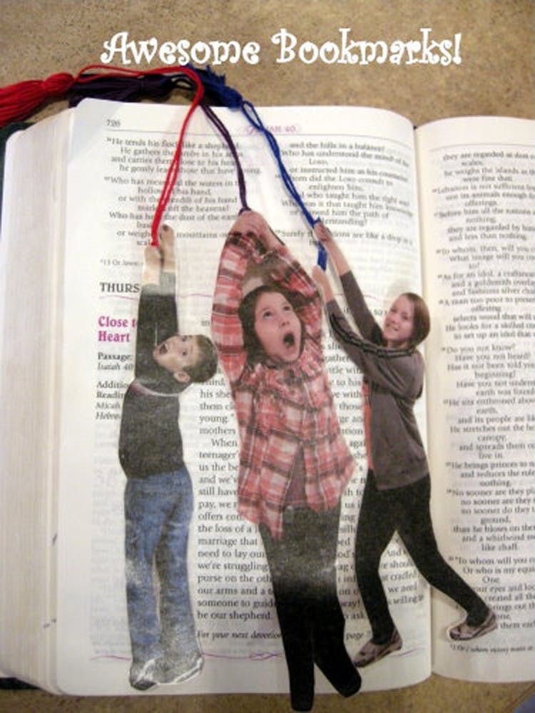 Turn silly poses into awesome photo bookmarks.