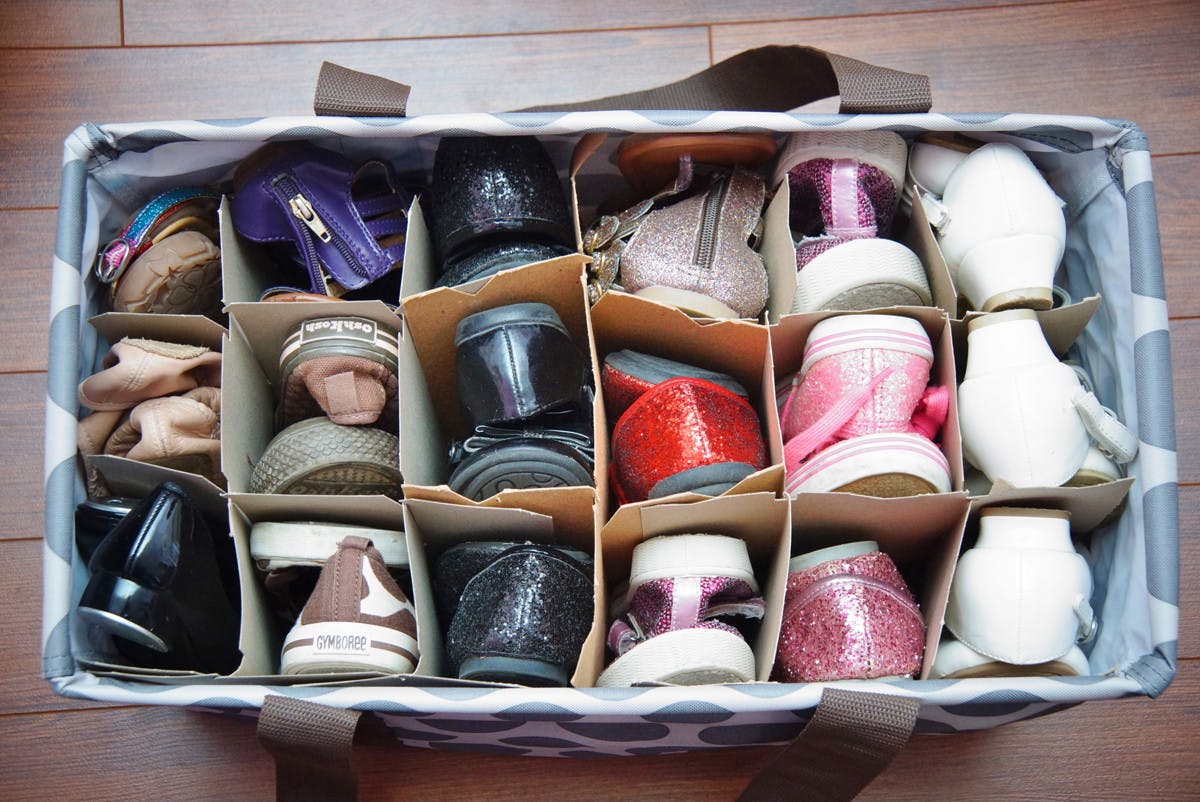 A wine box can also keep your shoes organized.
