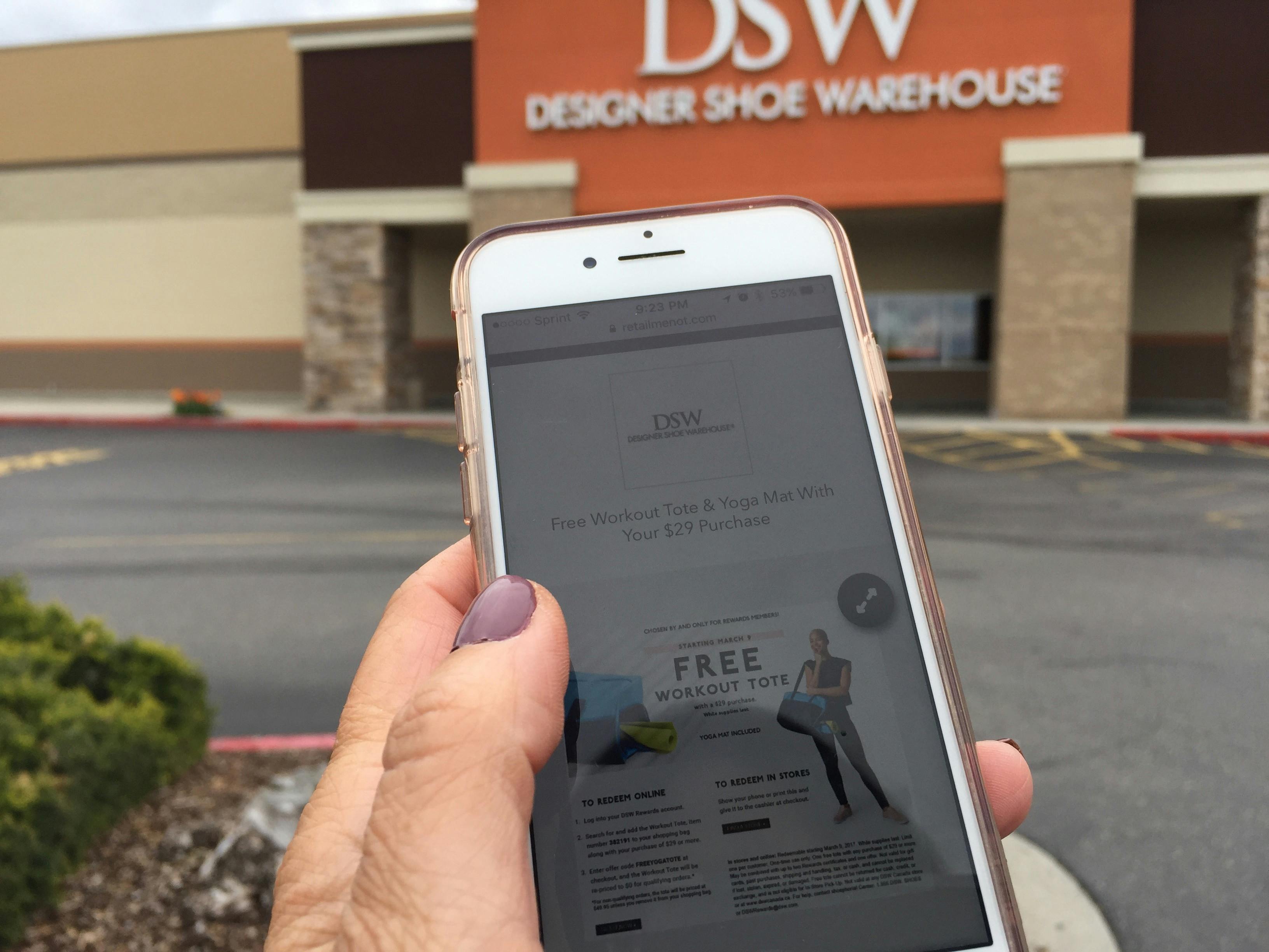 dsw mobile coupon