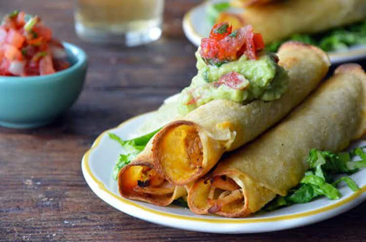 Baked Chicken and Cheese Taquitos