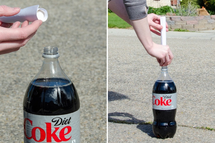 Make a cola fountain with Mentos.