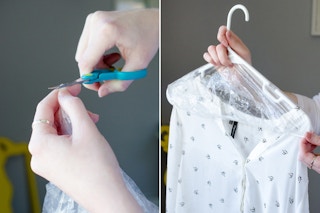 Stop dust from settling on clothes.