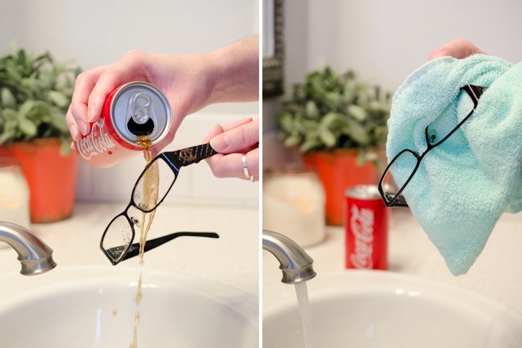 Clean the grime off eyewear.