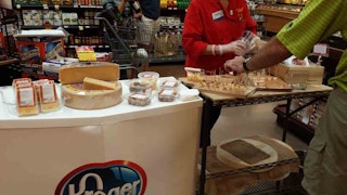 Free cheese and fruit portioning at Kroger and Whole Foods