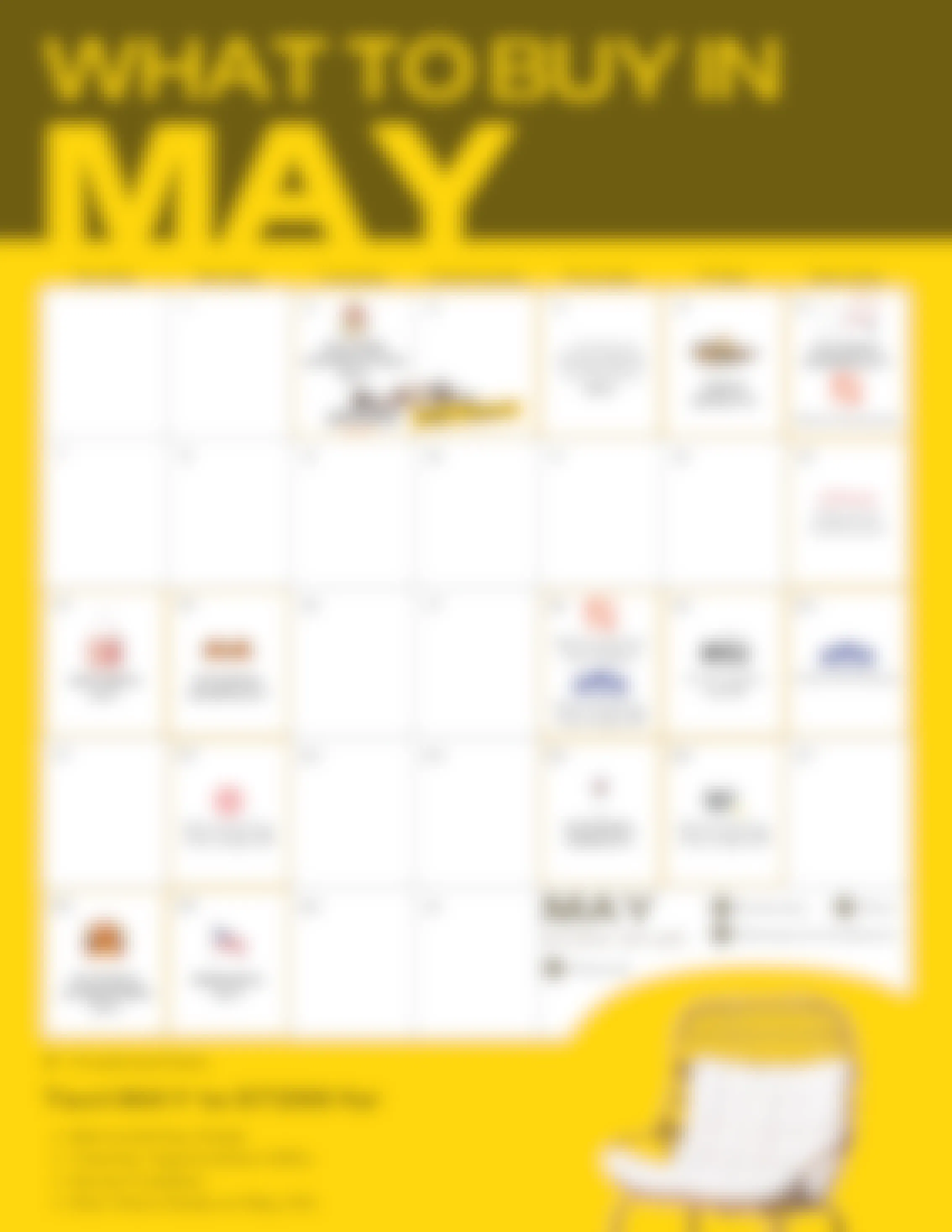 May calendar of sale events