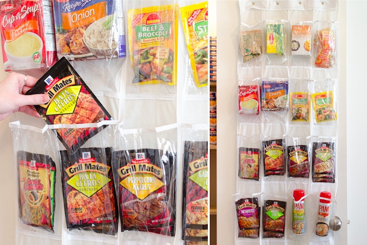 over-the-door shoe organizers with seasonings in it