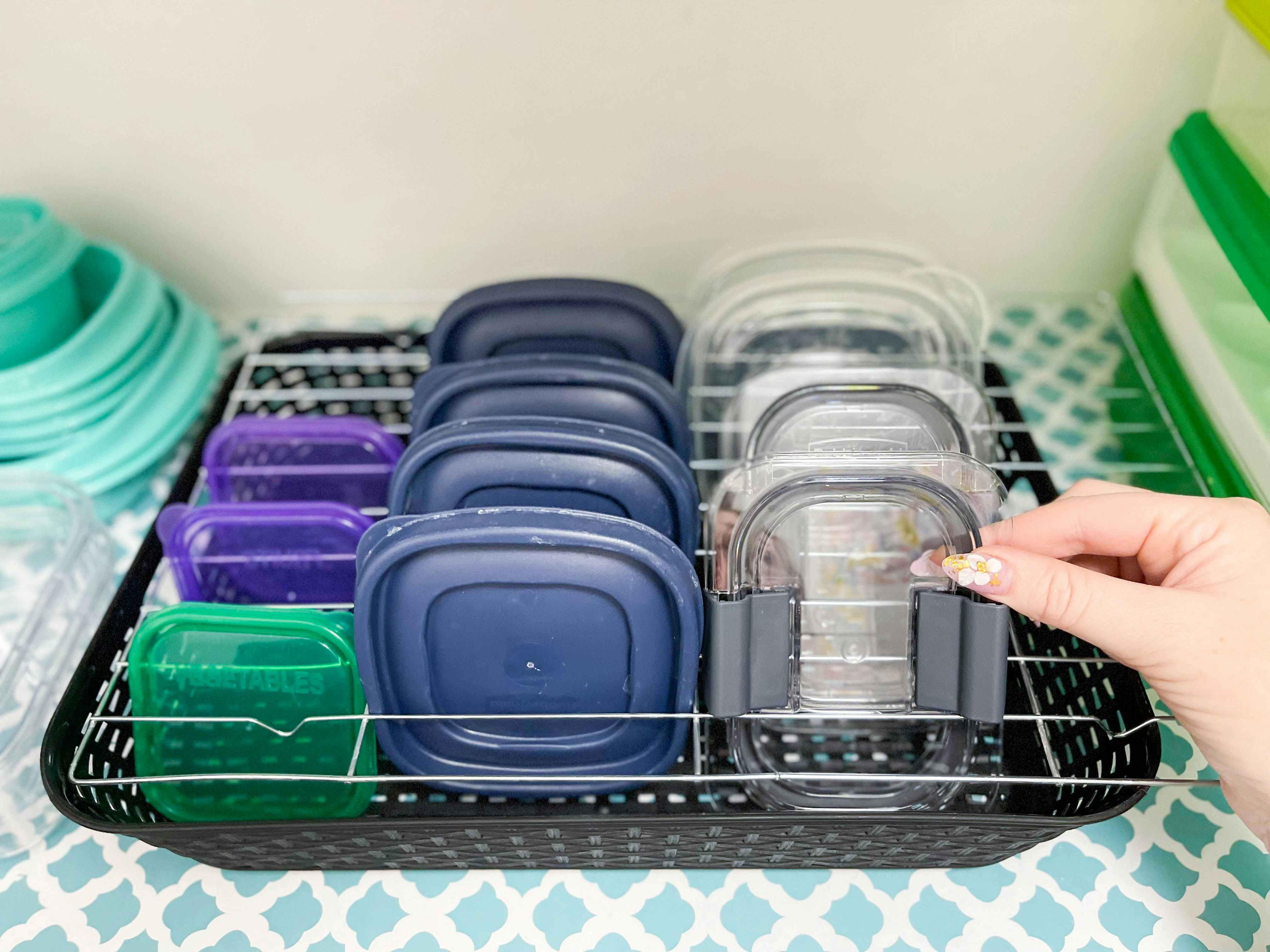 Organize Food Storage Containers and Lids - Tips