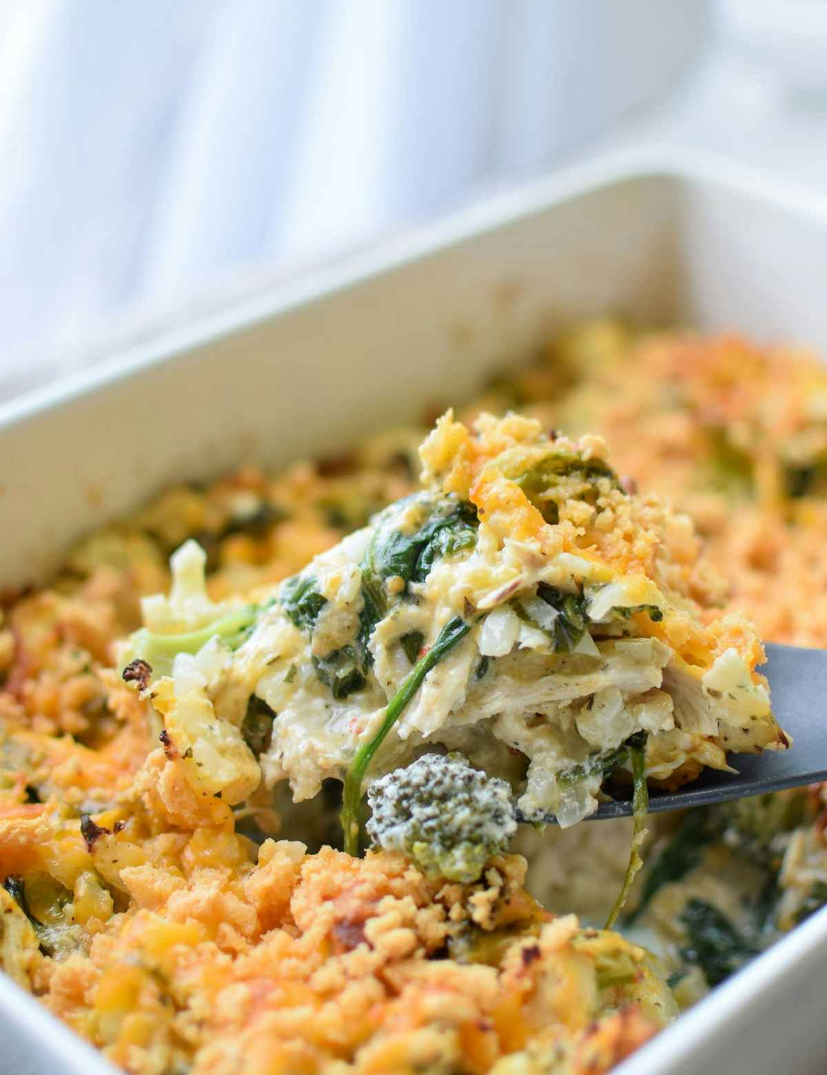 Veggie Loaded Rotisserie Chicken Casserole