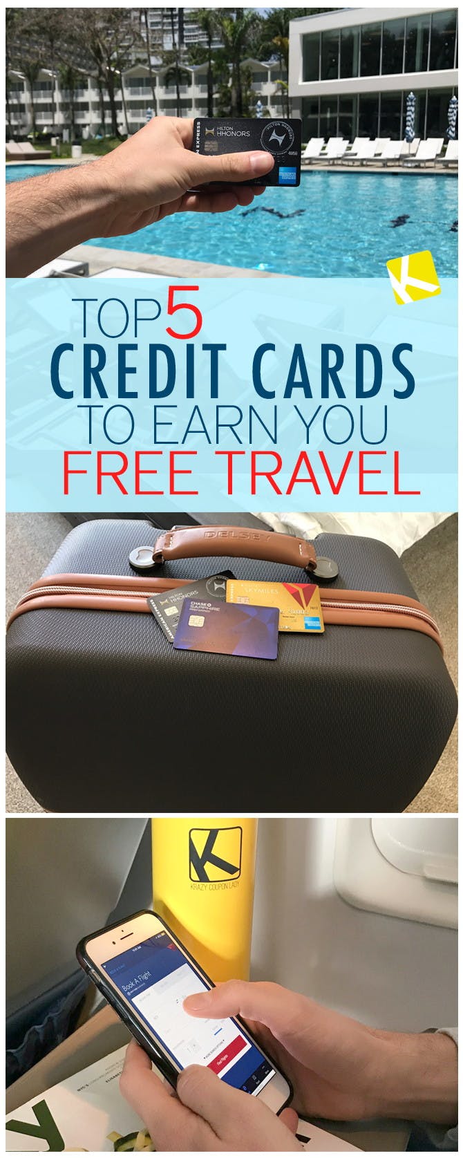 polica Dopisnik inercija  Top 5 Credit Cards to Earn You Free Travel - The Krazy Coupon Lady