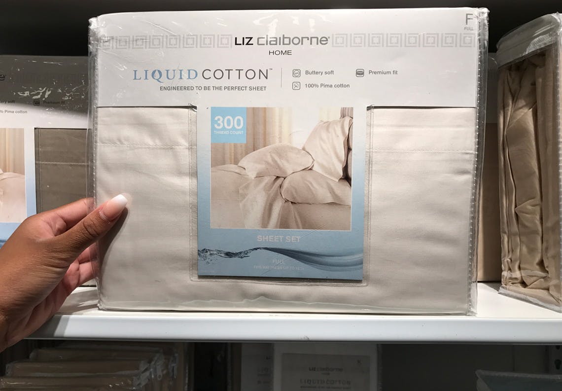 Liz Claiborne Liquid Cotton Queen Sheet Sets, Only $38.49 at ...