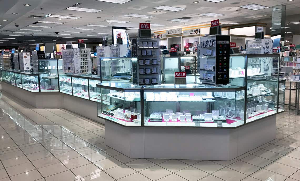 in-store jewelry counter