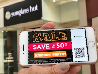 Retailers coupon in store sunglass hut