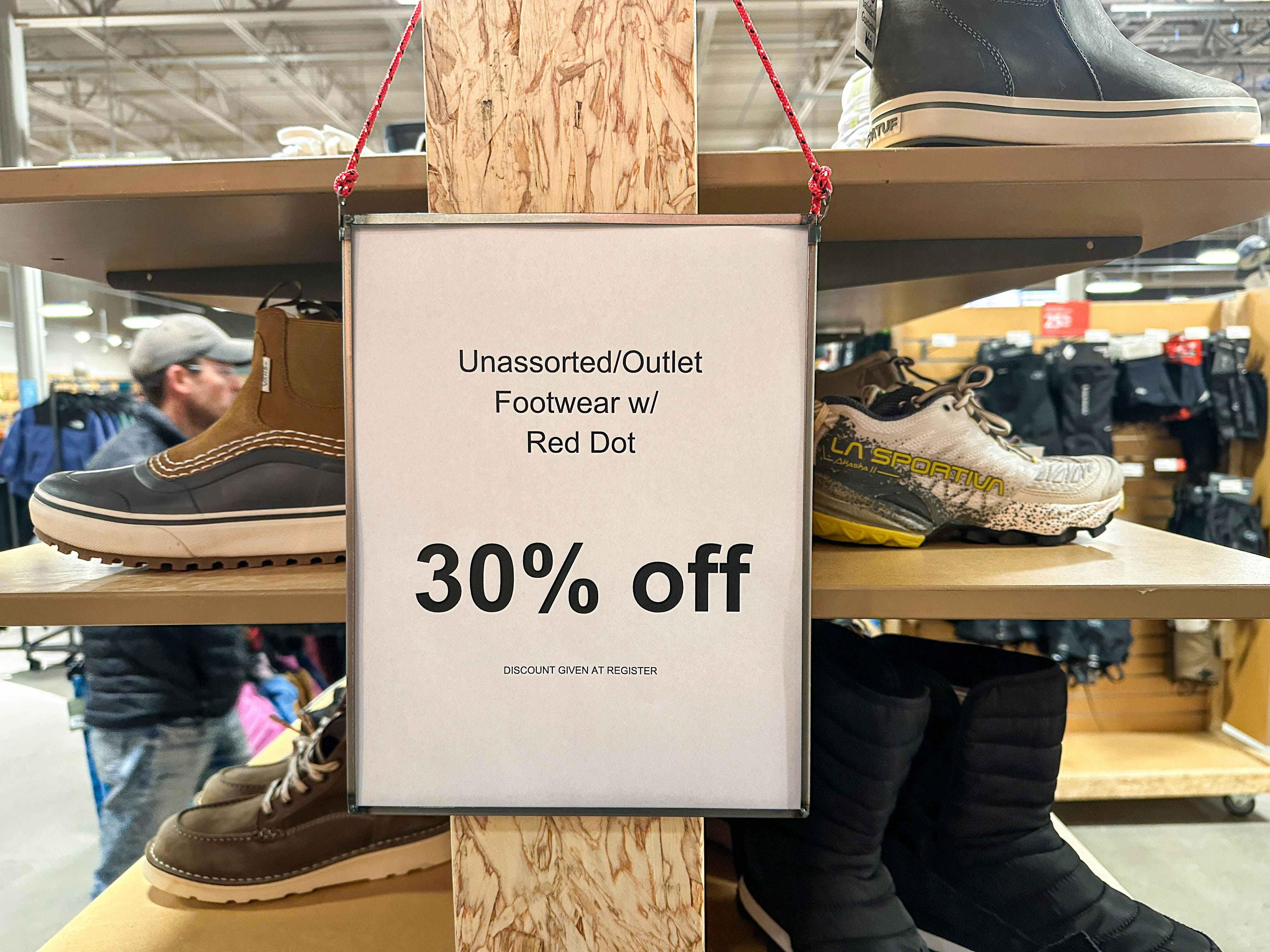 outfit sale sign in rei 