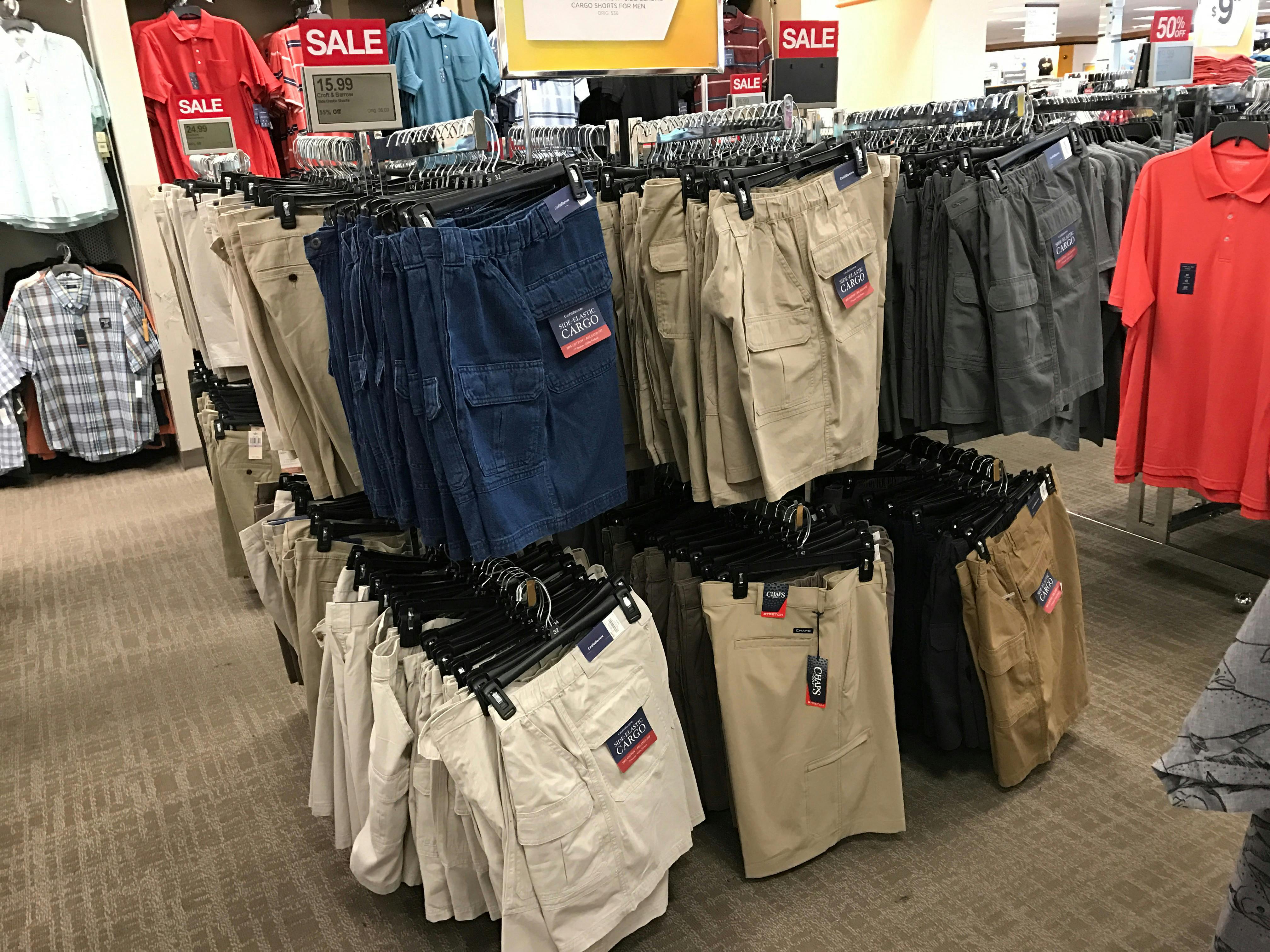 kohls wrangler cargo shorts