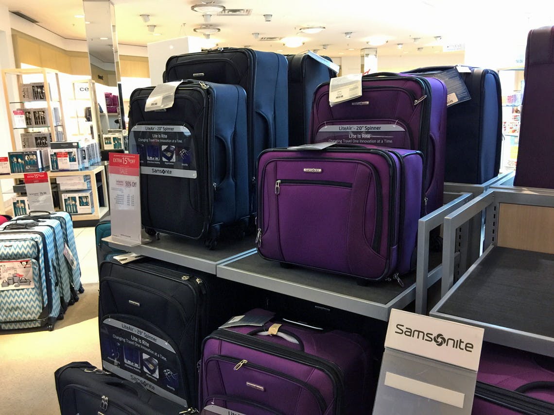 macy samsonite spinner luggage