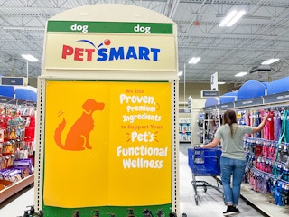 petsmart endcap signage in store