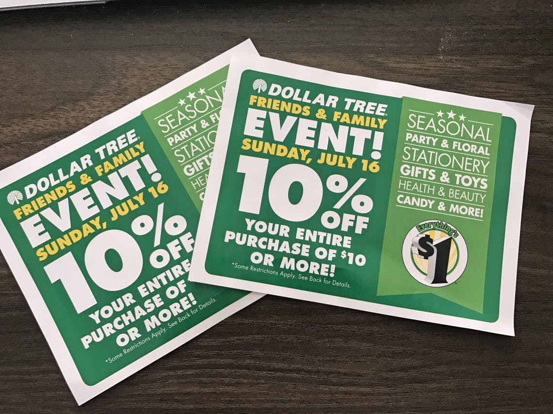 Dollar Tree Friends and Family Event--Save 10%! - The Krazy ...