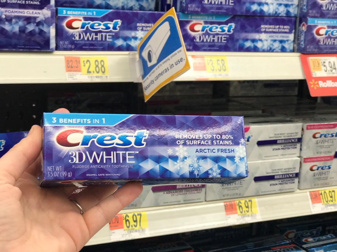 Crest 3d White Toothpaste Only 0 97 At Walmart The Krazy Coupon Lady