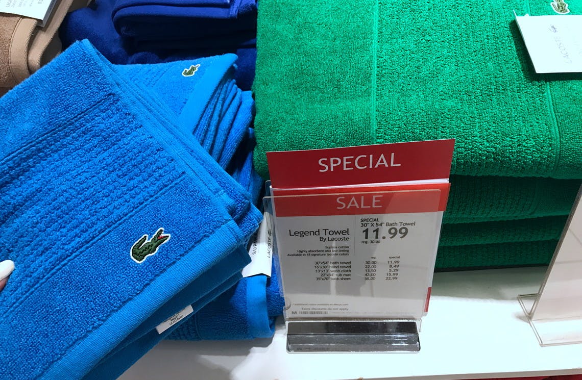 Macys Lacoste Towels