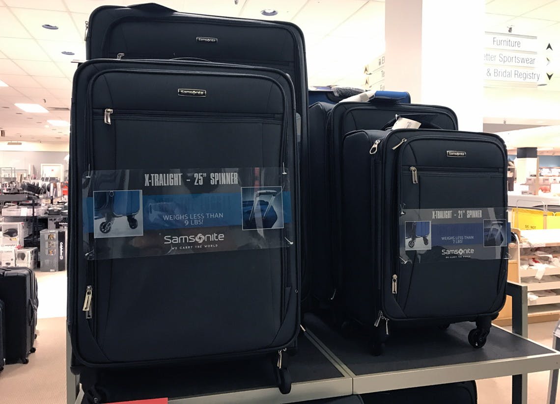 macy's samsonite suitcases