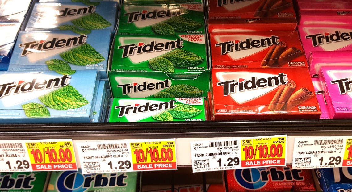 Trident Gum Only 0 47 At Kroger With Coupon The Krazy Coupon Lady