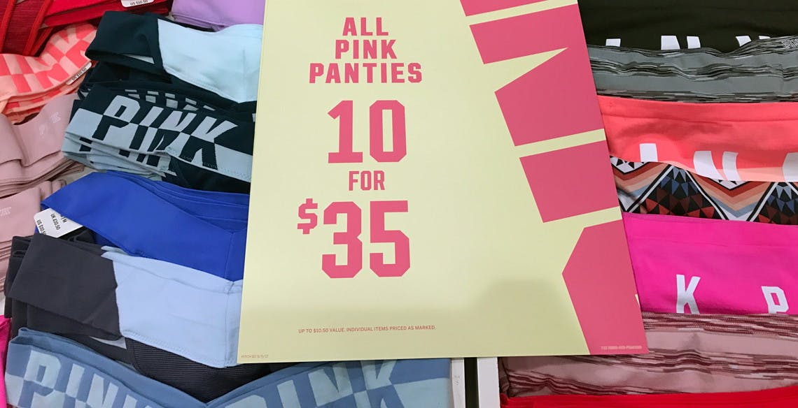 victoria secret pink underwear sale 10 for $35