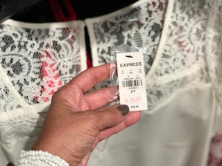 express store hacks red clearance stickers