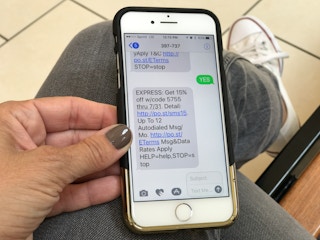 express store hacks text alerts