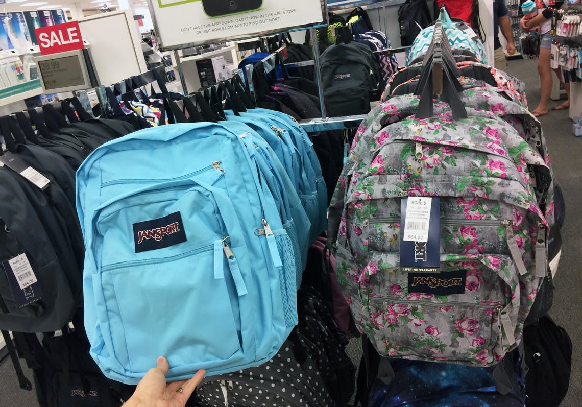 kohls backpacks in store