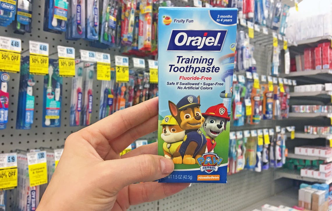 orajel training toothpaste paw patrol