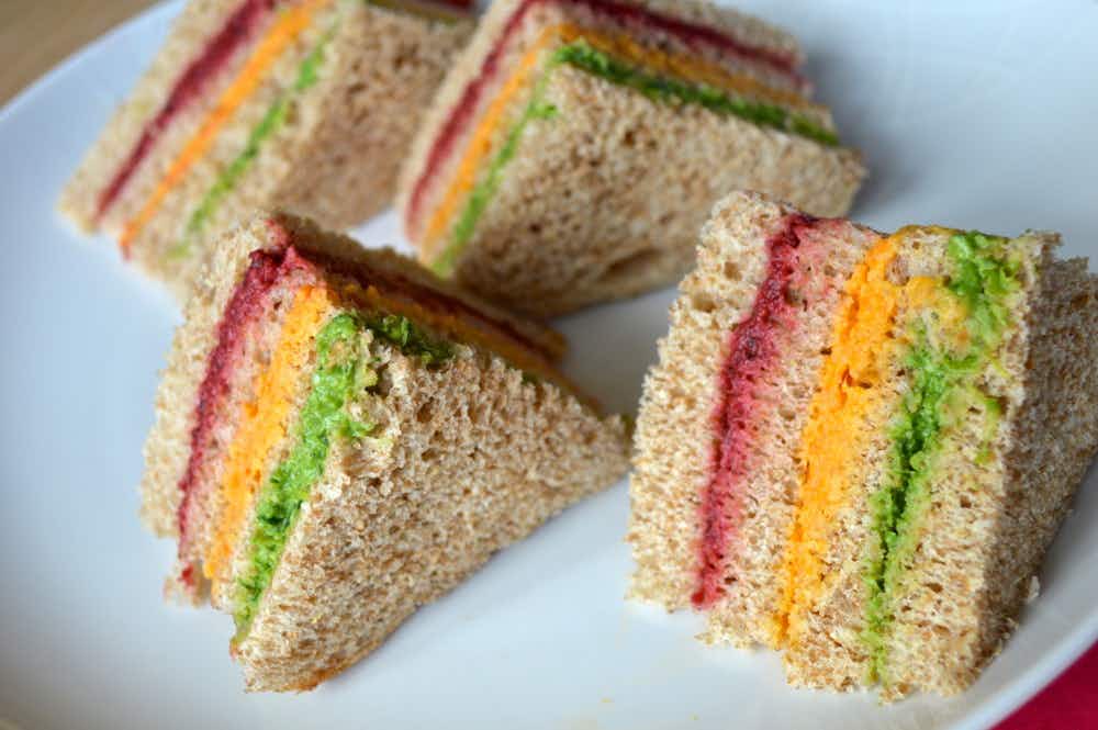 Healthy Rainbow Sandwiches