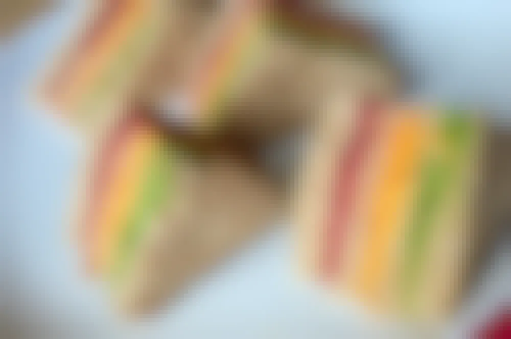 Healthy Rainbow Sandwiches