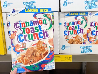 Cinnamon toast crunch cereal at Aldi