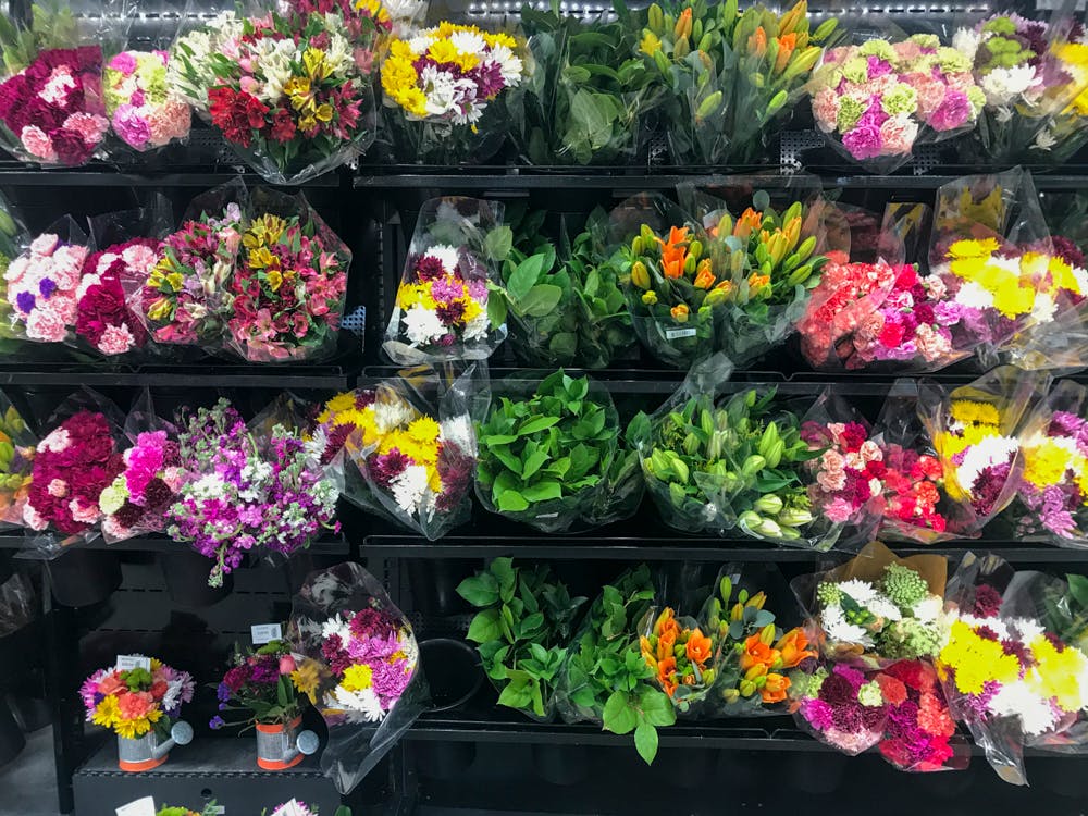 Flower bouquets at Costco