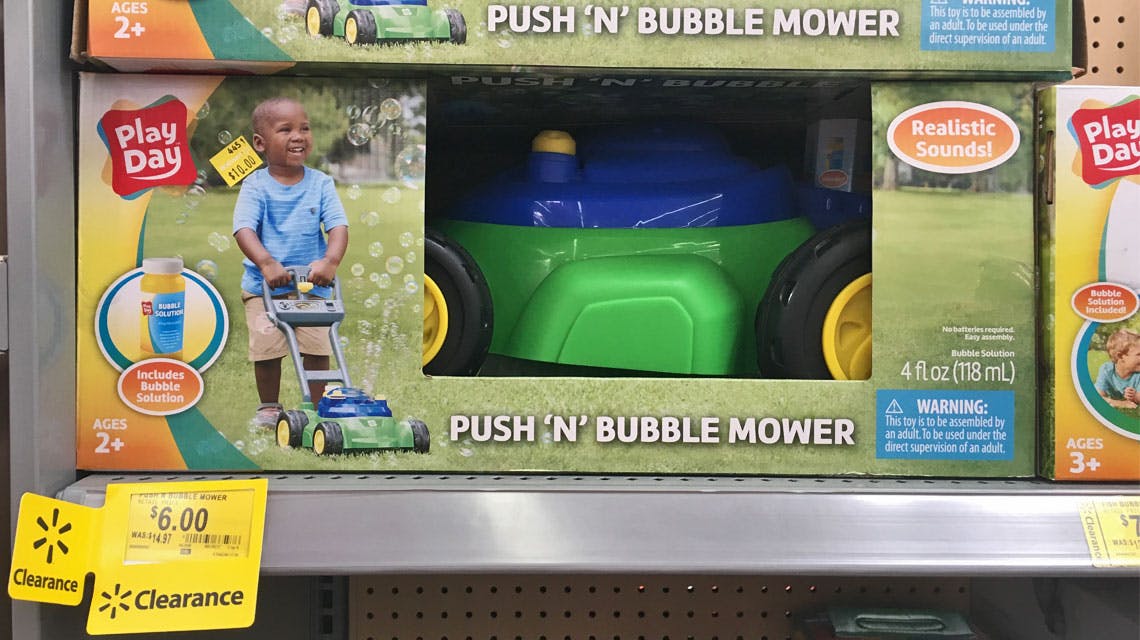 push n bubble mower