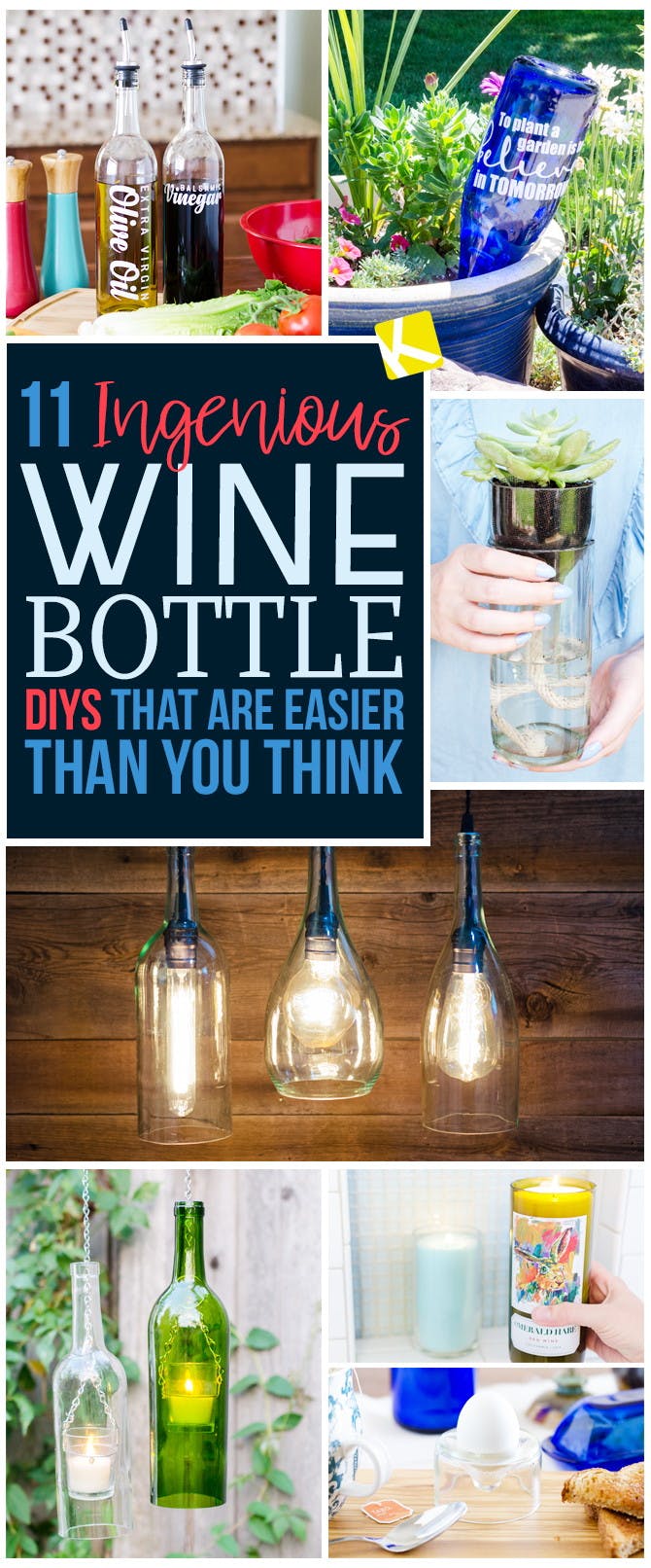 11 Ingenious Wine Bottle DIYs That Are Easier than You Think