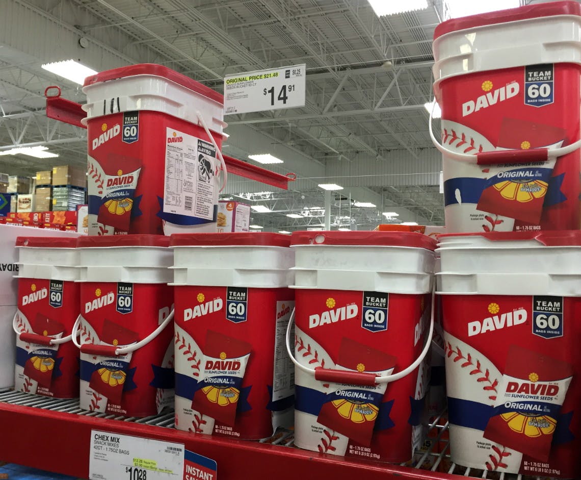 David Sunflower Seeds Team Bucket Only 14 91 At Sam S Club The Krazy Coupon Lady