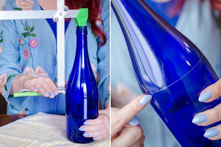 How to cut wine bottles