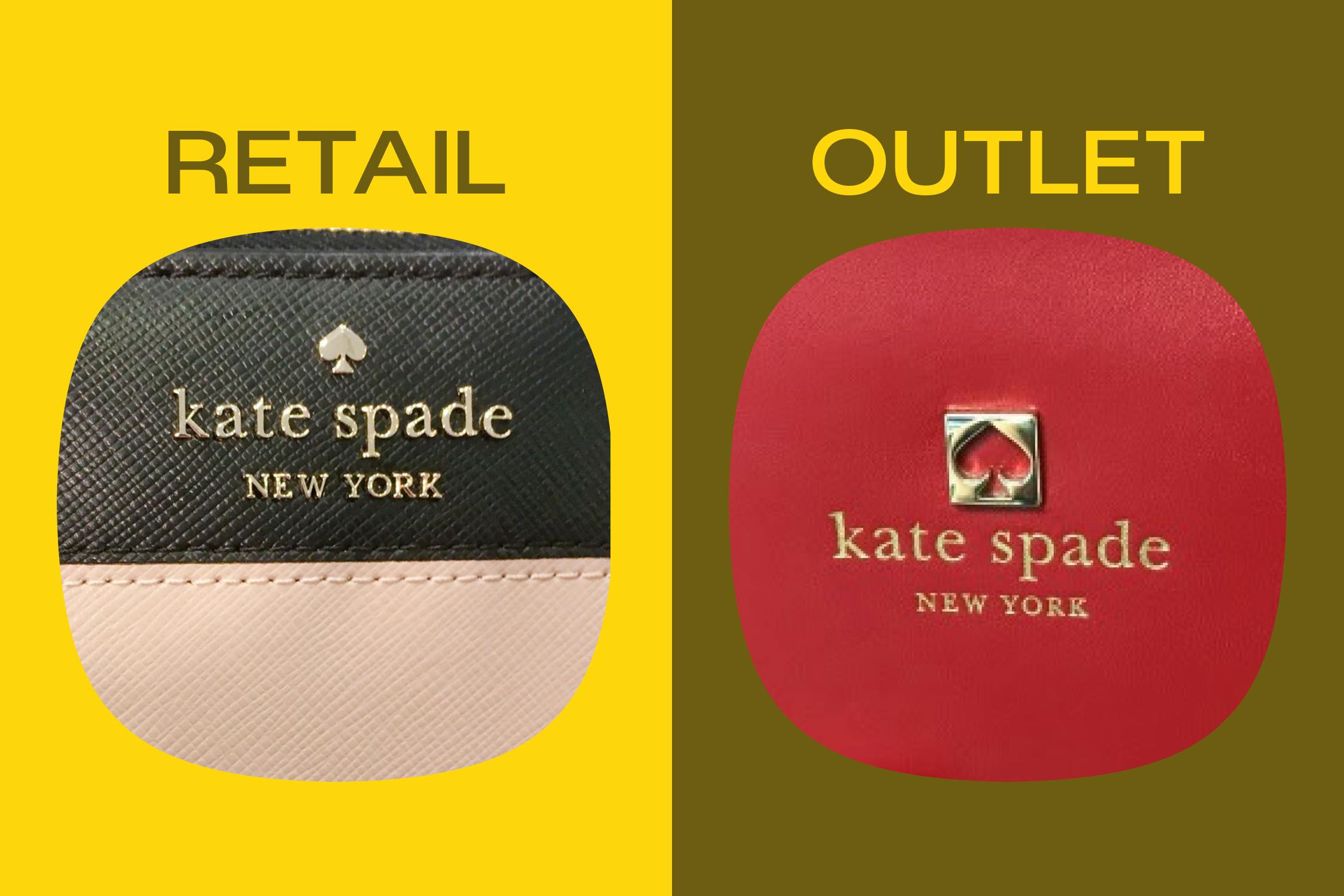 kate spade outlet vs retail logo