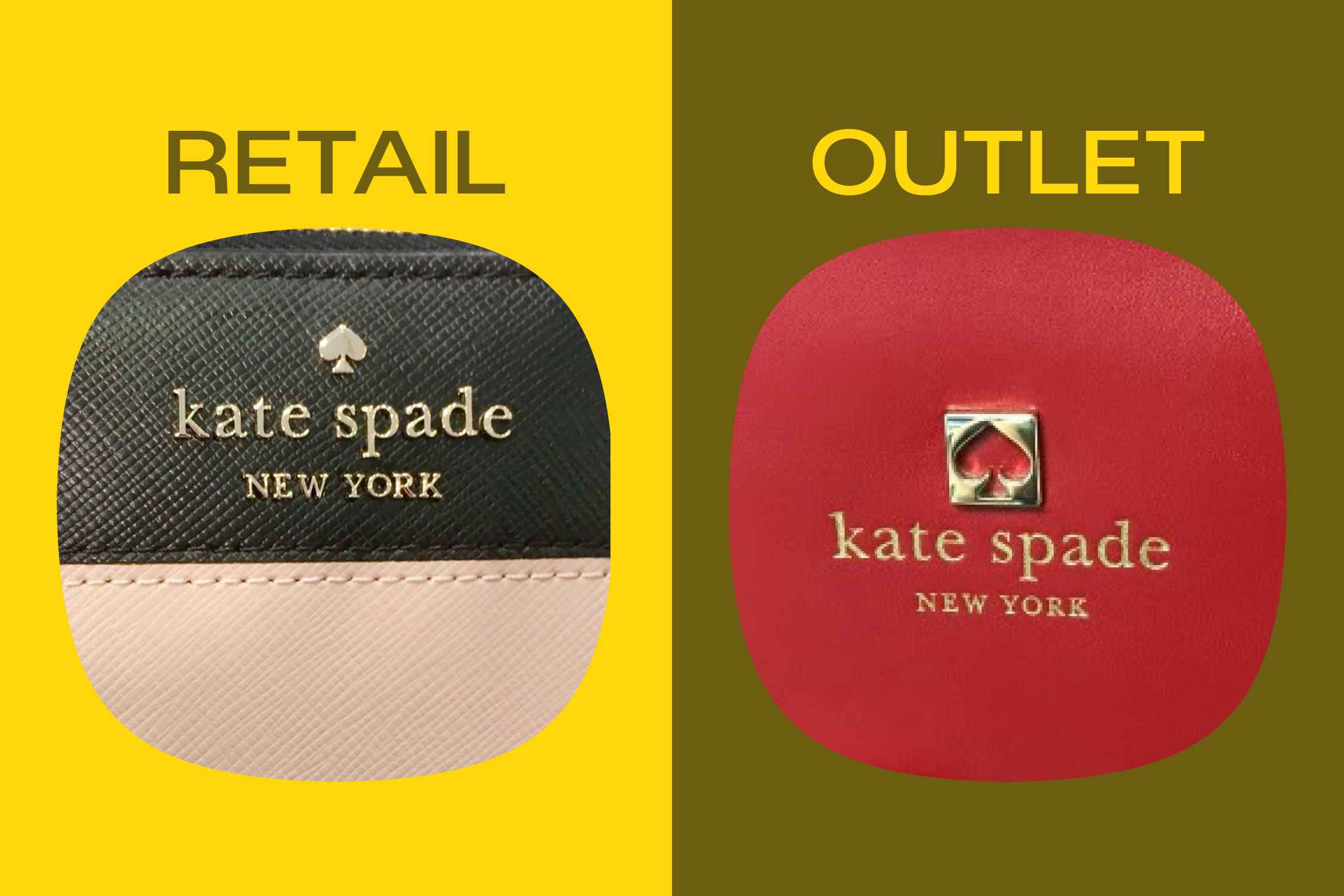 an example of a retail and outlet version of Kate Spade items
