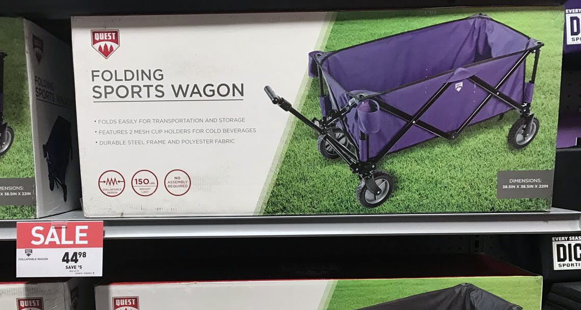 quest flat fold wagon just 44 98 at dick s sporting goods the krazy coupon lady